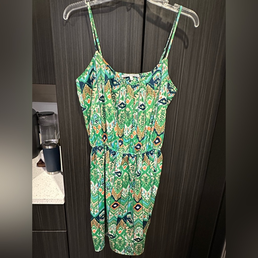 Collective Concepts Green Print Sundress Size Medium